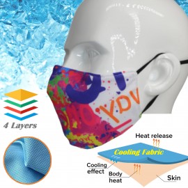 Kids Icy-Kool Summer Relief Cooling Face Masks 4 Layer Mask with Logo