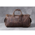 Customized New vintage large capacity crazy horse leather travel bag