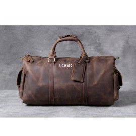 Customized New vintage large capacity crazy horse leather travel bag  Customized New vintage large capacity crazy horse leather travel bag