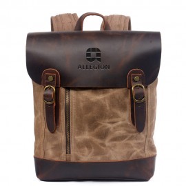 Personalized Camberwell wax canvas backpack