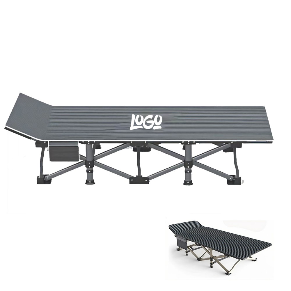 Logo Branded Portable Outdoor Camping Sleeping Folding Bed For Travel Logo Branded Portable Outdoor Camping Sleeping Folding Bed For Travel