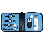 Logo Branded 7 Piece Computer Travel & Accessories Kit with USB Hub, Optical Mouse & Cables