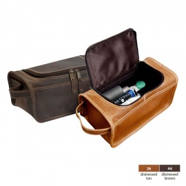 Taylor Falls Leather Travel Kit with Logo