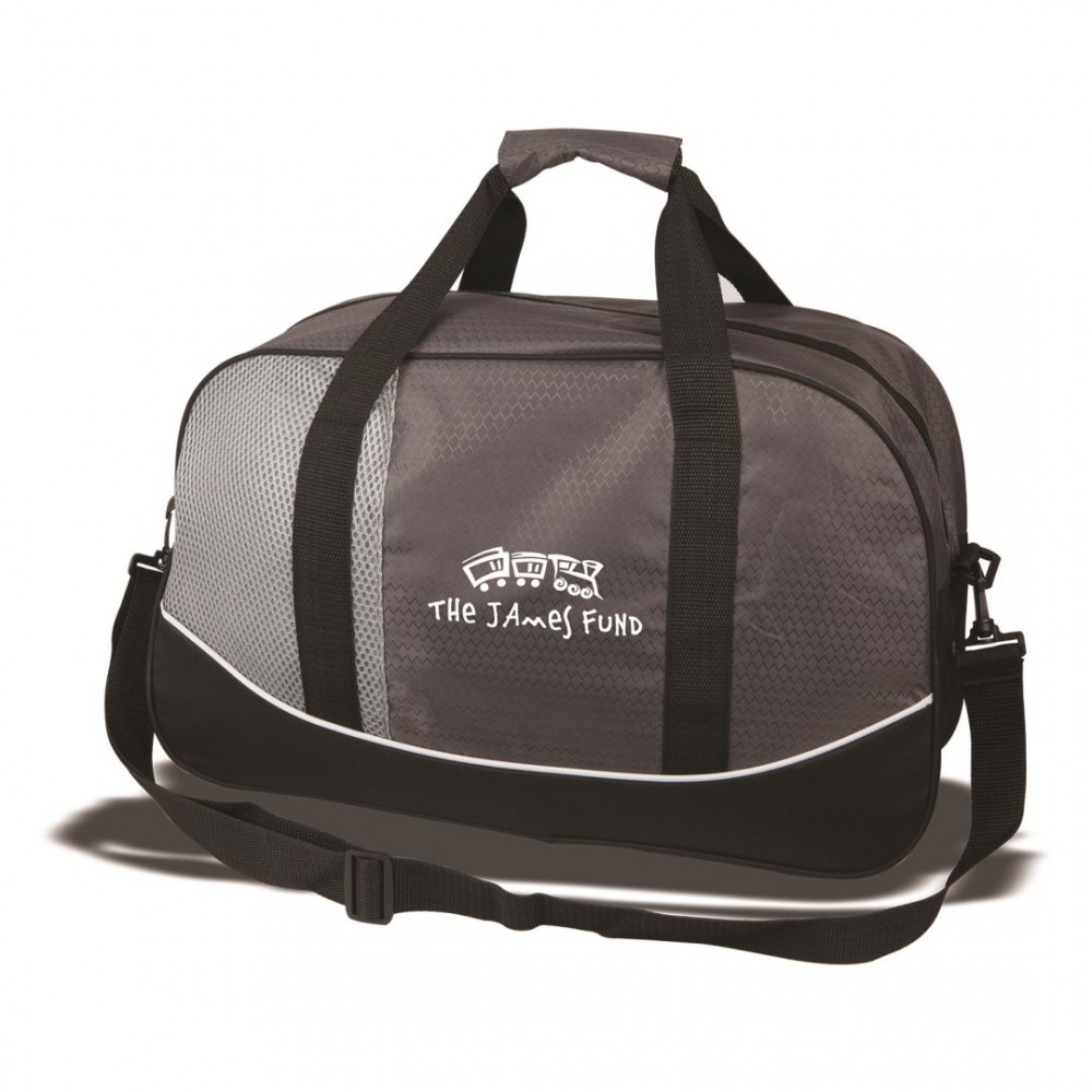 The Journeyer Travel Bag - Grey Custom Printed The Journeyer Travel Bag - Grey Custom Printed