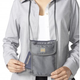 Customized Smooth Trip Travel Gear by Talus RFID Blocking Neck Wallet, Gray  Customized Smooth Trip Travel Gear by Talus RFID Blocking Neck Wallet, Gray