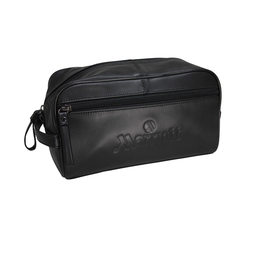 Customized Leather Toiletry Dopp Kit