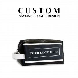 Large City Dopp Kit Toiletry Bag - UV Vinyl with Logo  Large City Dopp Kit Toiletry Bag - UV Vinyl with Logo