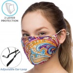 2-Layer Safety Face Mask w/Custom Logo & Adjustable Ear Loop with Logo