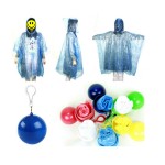 Portable Disposable Ball Raincoat Custom Printed
