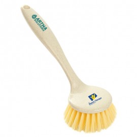 Custom Wheat Straw Long Handle Dish Pot Brush Household Kitchen Cleaning Sink Stove Dishwashing Brush