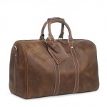 Logo Branded Contrada Leather Duffel