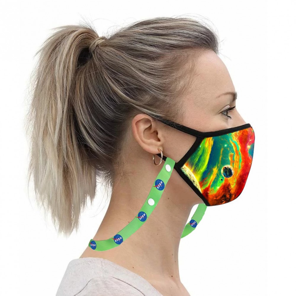 Logo Branded 3 Layer Safety Face Mask Lanyard Combo w/ Full Color Imprint