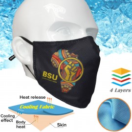 Custom Summer Time 4-Layer Custom Face Mask w/ Adjustable Ear Loop  Custom Summer Time 4-Layer Custom Face Mask w/ Adjustable Ear Loop