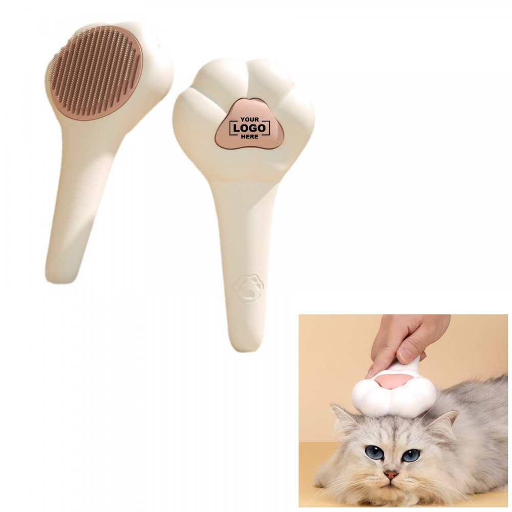 Short Haired Cats Hair Grooming Brush Tool with Logo