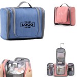 Promotional Stylish PU Hanging Toiletry Bag for Travelers