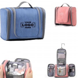 Promotional Stylish PU Hanging Toiletry Bag for Travelers