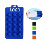 Silicone Push Bubbles Fidget Luggage Tag with Logo
