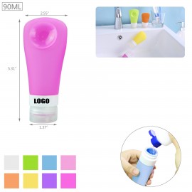 Custom 90ml Silicone Travel Bottle With Sucker