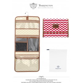 Hanging Toiletry Kit-HD Weave/Florentine Trim with Logo  Hanging Toiletry Kit-HD Weave/Florentine Trim with Logo