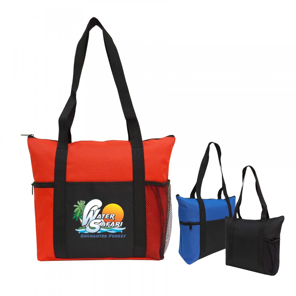 Travel Zipper Tote with Logo