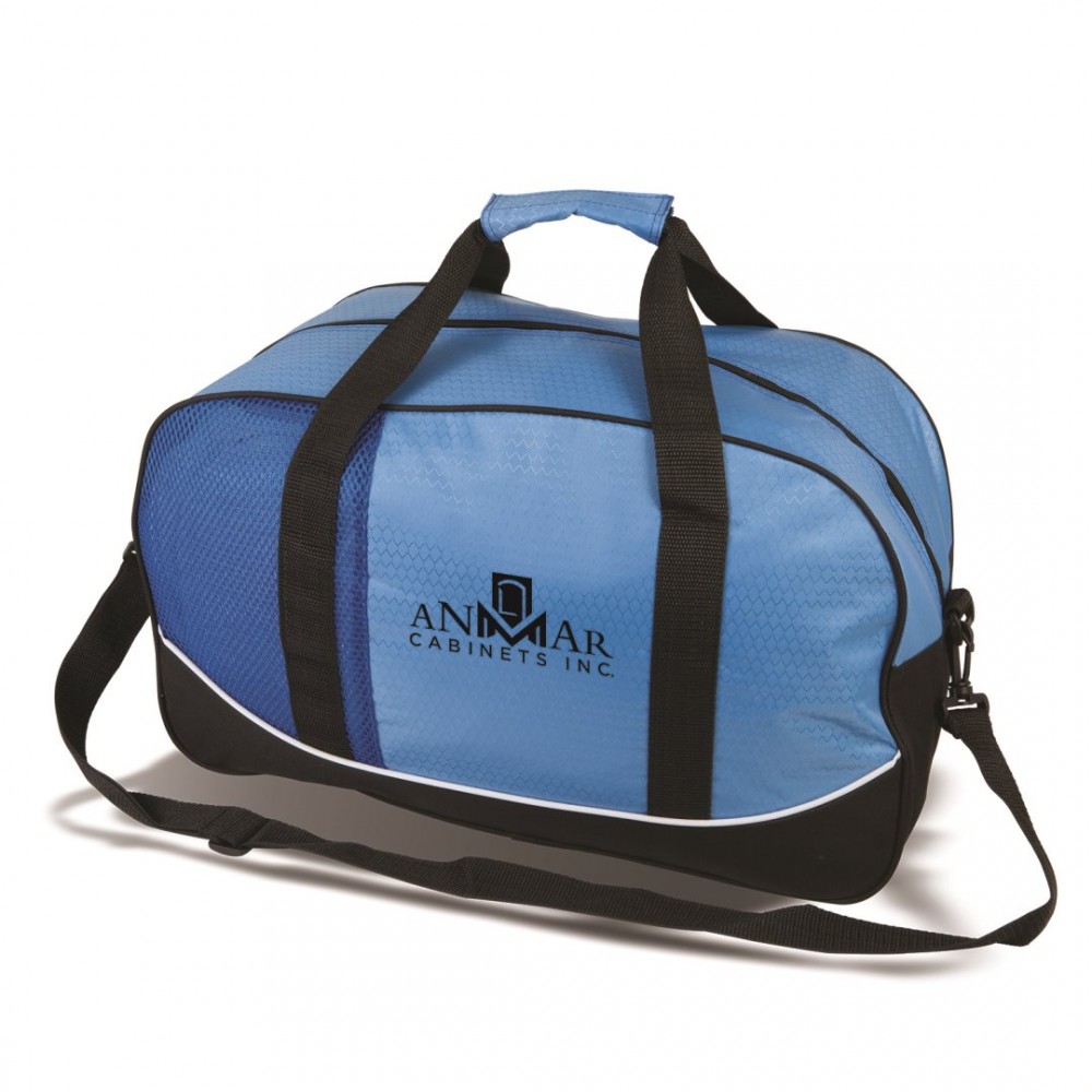 The Journeyer Travel Bag - Blue Logo Branded The Journeyer Travel Bag - Blue Logo Branded