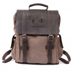 Customized Baldomera canvas leather backpack