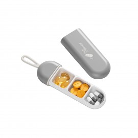 Mini Portable Pill Box Tablet Pillbox Dispenser Medicine Boxes 3 Grids Dispensing Storage Kit with Logo  Mini Portable Pill Box Tablet Pillbox Dispenser Medicine Boxes 3 Grids Dispensing Storage Kit with Logo