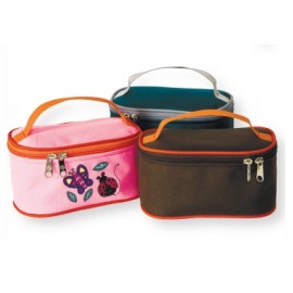 Logo Branded Travel Make-Up Case w/Dual Zipper Closure  Logo Branded Travel Make-Up Case w/Dual Zipper Closure