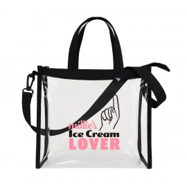 Premium Clear Vinyl Stadium Crossbody with Logo