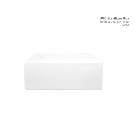 UV Sanitizing Box With Qi Wireless Charger (15W) Rectangle with Logo