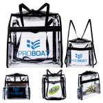 Bolton Clear Drawstring Backpack with Logo