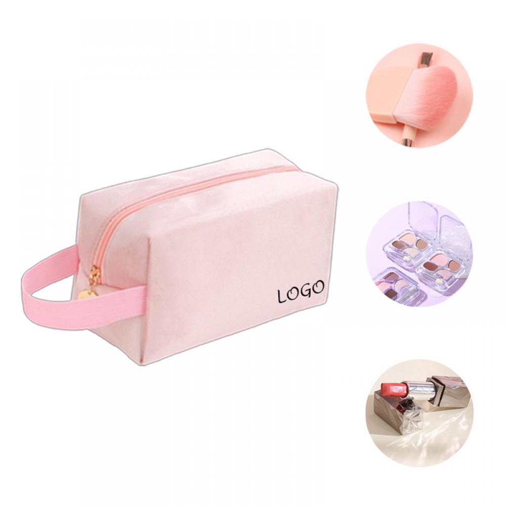 Velvet Cosmetic Bag with Logo