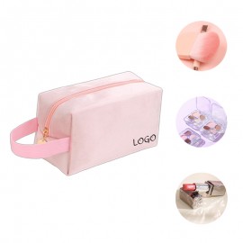 Velvet Cosmetic Bag with Logo  Velvet Cosmetic Bag with Logo
