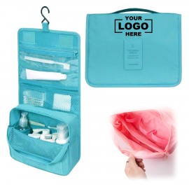 Logo Branded Hanging Travel Toiletry Bag Foldable Waterproof Cosmetic Organizer  Logo Branded Hanging Travel Toiletry Bag Foldable Waterproof Cosmetic Organizer