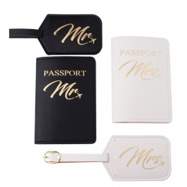 Custom Mr and Mrs Passport Holder And Luggage Tags Gift Set  Custom Mr and Mrs Passport Holder And Luggage Tags Gift Set