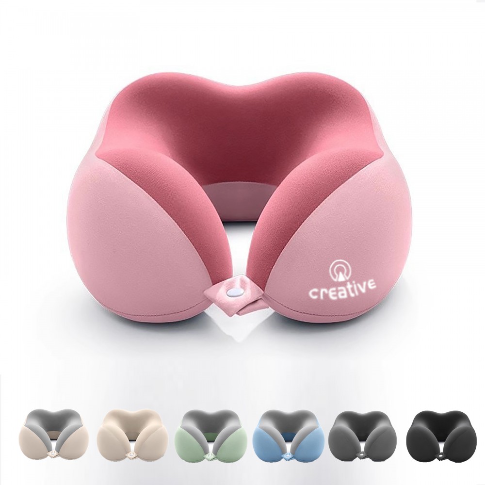 Travel U-Shaped Neck Pillow w/Washable Soft Cover with Logo Travel U-Shaped Neck Pillow w/Washable Soft Cover with Logo