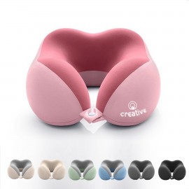 Travel U-Shaped Neck Pillow w/Washable Soft Cover with Logo