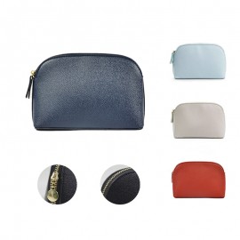 Elegant PU Shell Makeup Pouch with Logo  Elegant PU Shell Makeup Pouch with Logo