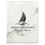 Marble Leatherette Passport Holder with Logo
