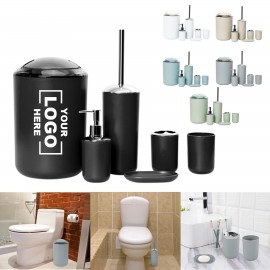 Bathroom Cleaning Supplies Set 6 Pieces with Logo  Bathroom Cleaning Supplies Set 6 Pieces with Logo