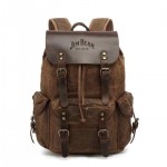 Balmoral wax canvas backpack with Logo
