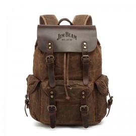 Balmoral wax canvas backpack with Logo