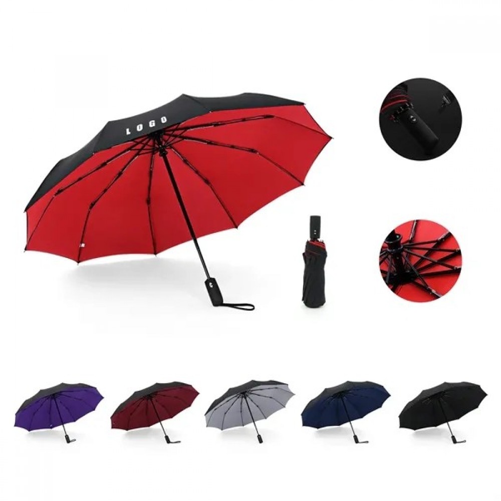 Windproof Compact Travel Umbrella with Logo Windproof Compact Travel Umbrella with Logo