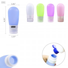 80ml Silicone Round Tube Travel Bottle with Logo  80ml Silicone Round Tube Travel Bottle with Logo
