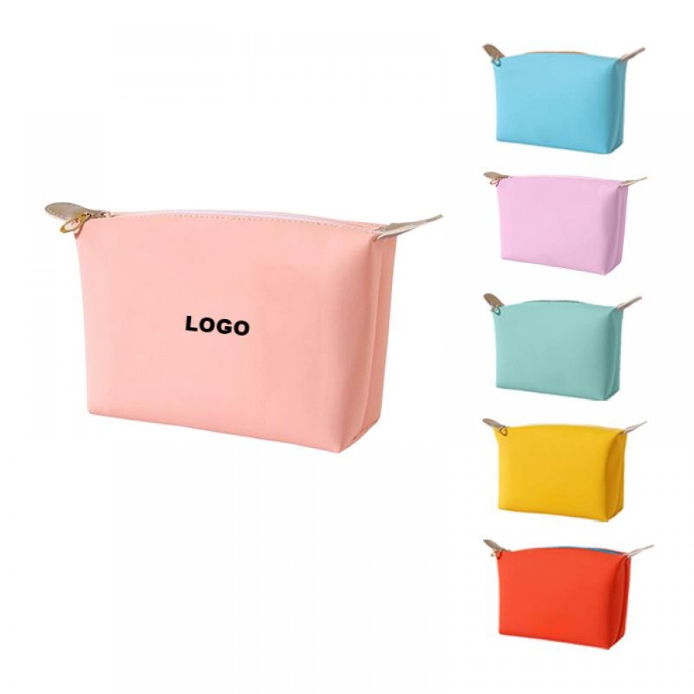 Eco-Friendly Foldable Cosmetic Bag - Waterproof PU Makeup Organizer with Logo