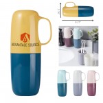 Custom Dual-Color Travel Toothbrush Storage Cup for Personal Hygiene and Portable Use