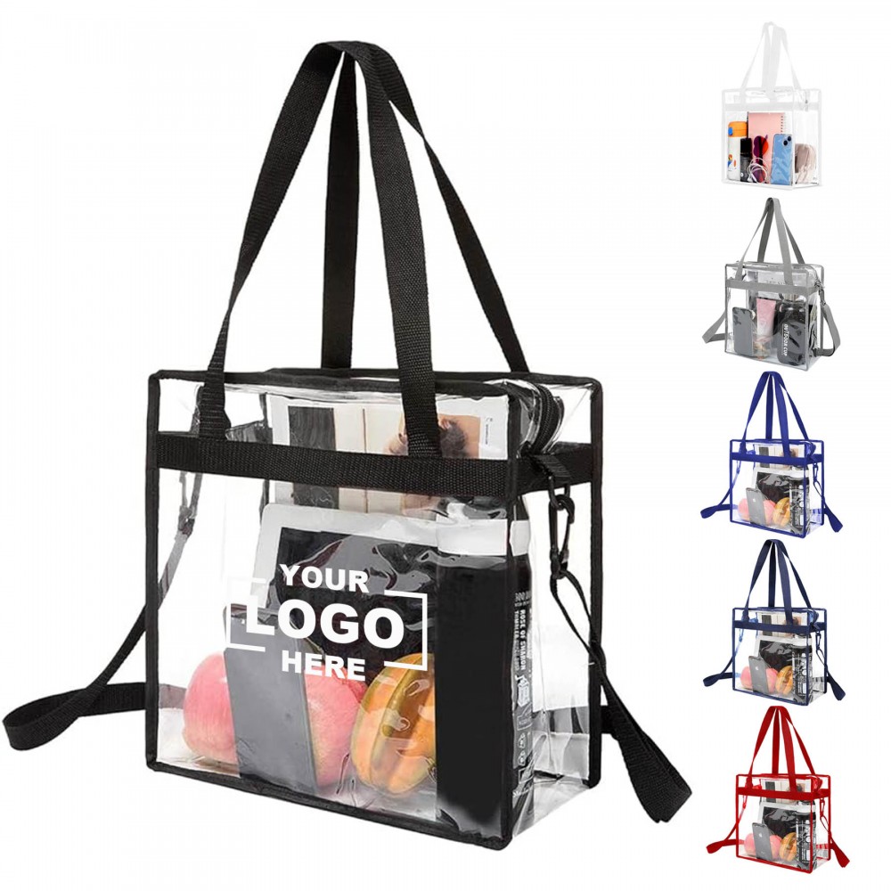 Clear Bags Tote Bag With Zipper with Logo Clear Bags Tote Bag With Zipper with Logo