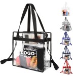 Clear Bags Tote Bag With Zipper with Logo