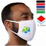 Promotional Sporty 2 Layer Mask w/ Elastic Earloops Custom Face Masks