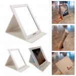 Customized Portable Diamond PU Folding Mirror